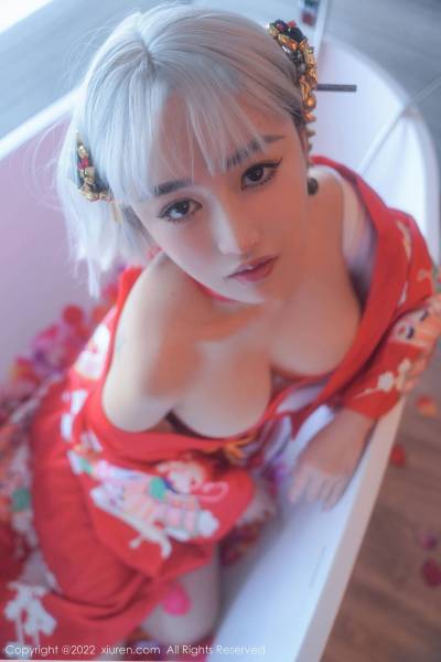 [秀人XiuRen] No.5134 西门小玉 红色和服写真 66P